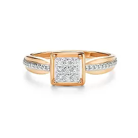 Кольцо 16200-100 золото Квадрат_1