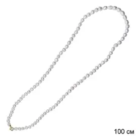 Бусы нить K-1230W-2-100 ювелирный сплав Клевер_1