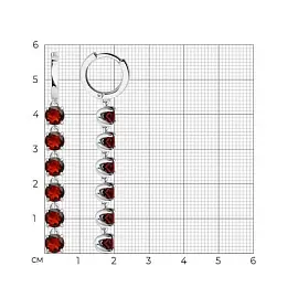 Серьги подвесные 92023163 серебро_1