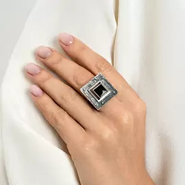 Кольцо RG021048ONX-CSQ-M серебро Квадрат_1