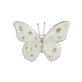 Брошь 3-4014-W ювелирный сплав Бабочка_0