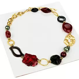 Колье т900 зел ювелирный сплав Сангрия_1