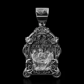 Подвеска религиозная христианская ладанка 566950-52 серебро Святая Троица_1