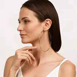 Серьги конго 94140087 серебро_1