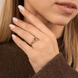 Кольцо один камень 5510362 золото_1