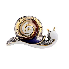 Брошь BO080527ENM-M серебро Улитка_0