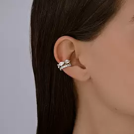 Серьги кафф 94170372 серебро_1
