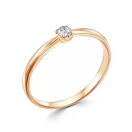 Кольцо один камень 04-61-0142-00 золото_0