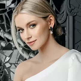 Серьги подвесные 52863SP1B серебро_1