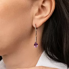 Серьги подвесные С-0276 ам золото_1