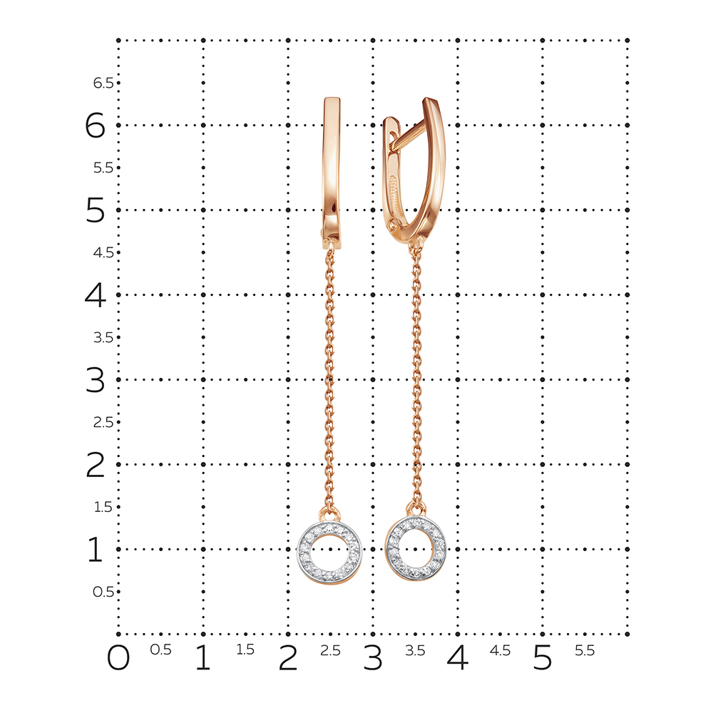 Серьги подвесные 2954-151-01-00 золото