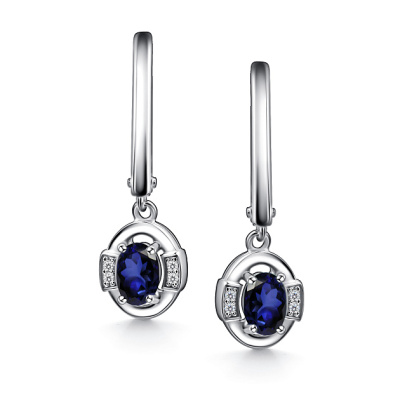 Серьги подвесные 02-4563.000С-00 серебро