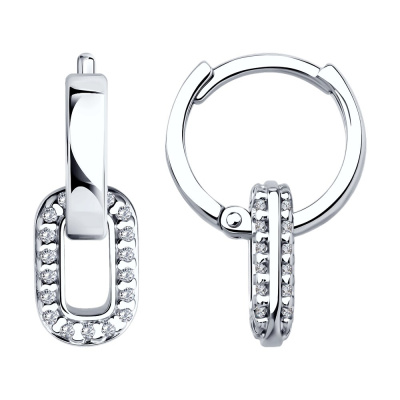 Серьги конго 94026813 серебро