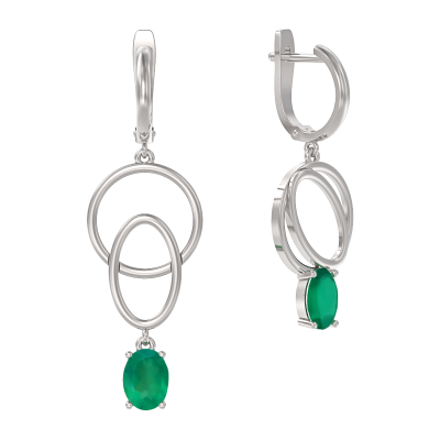 Серьги подвесные 1058862-01290-Y серебро