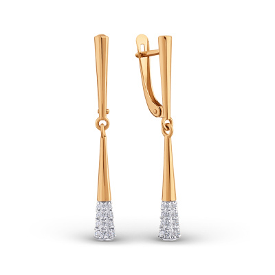 Серьги подвесные 904332-1102 золото