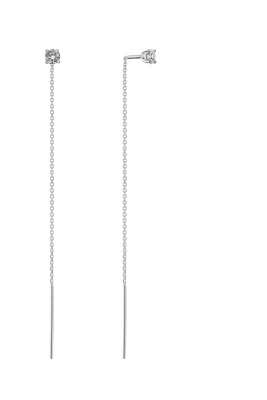 Серьги продевки СЦП4009К серебро