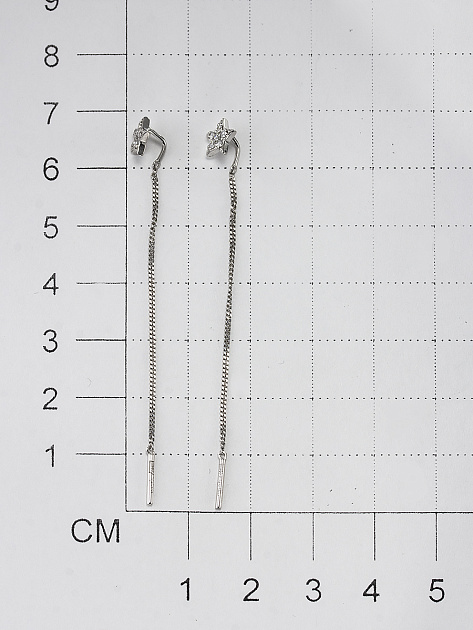Серьги продевки 02-3356.00КЦ-00 серебро Звезда