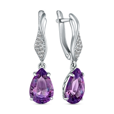 Серьги подвесные 207131-001-0019 серебро