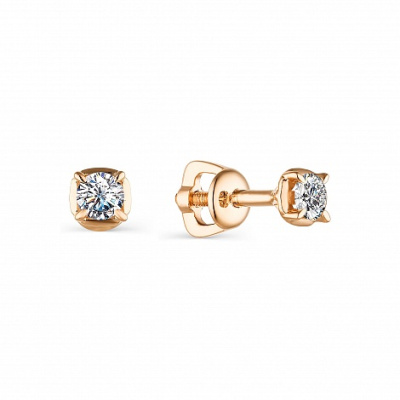 Серьги пусеты 23628-100 золото