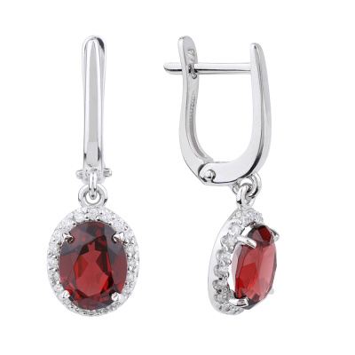 Серьги подвесные С-1130 гр серебро