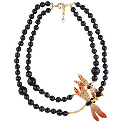 Колье EX000073GR-280N1 бижутерный сплав Стрекоза
