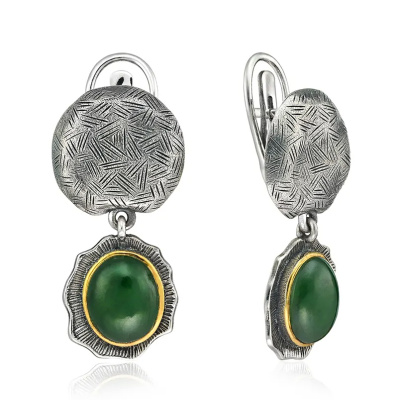 Серьги подвесные ER021615NPH-COV-M серебро