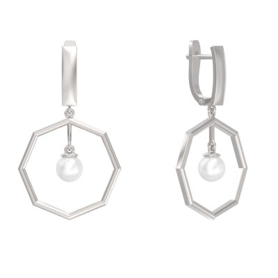 Серьги подвесные 1047992-01250-2S серебро