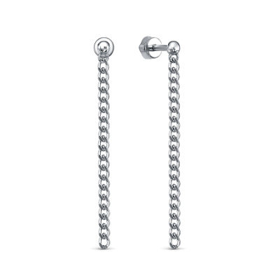 Серьги подвесные СБК1508В серебро