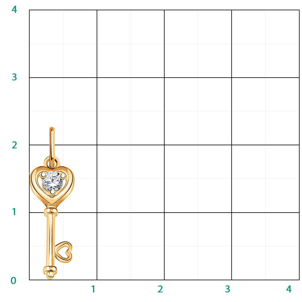 Подвеска 50008 золото Ключ