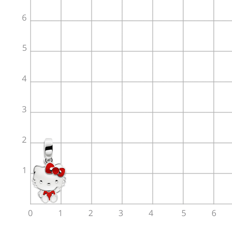 Подвеска 15078.5 серебро Китти