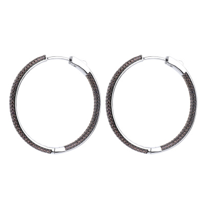 Серьги конго MAE32-50 серебро