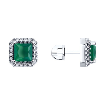 Серьги пусеты 92022852 серебро