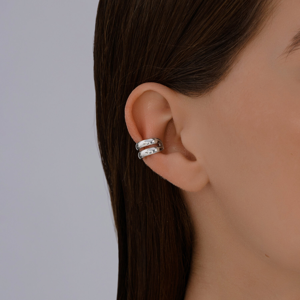 Серьги кафф 94170371 серебро