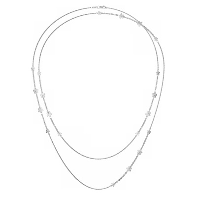 Колье длинное НХ22-2120Ю-3 d0.50 серебро Цветок