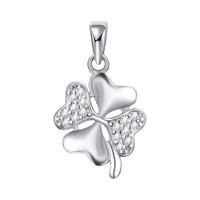 Подвеска FLP30 серебро Клевер