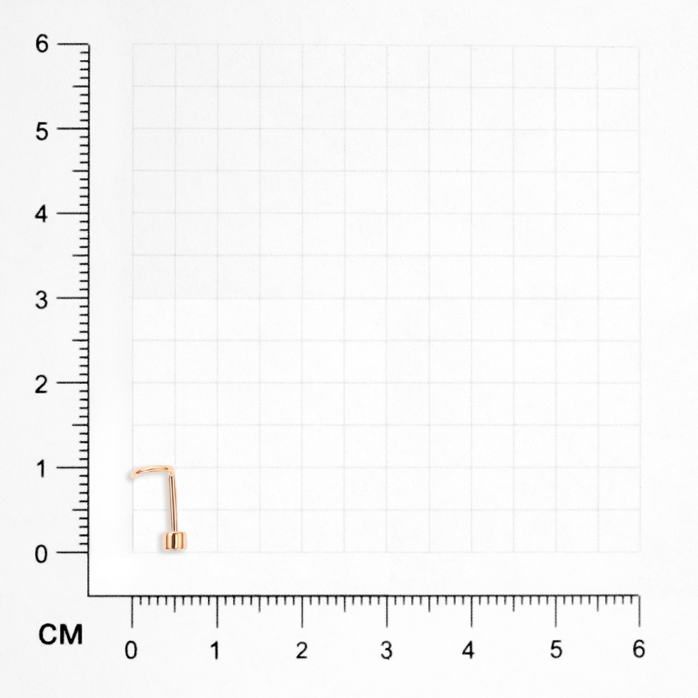 Пирсинг в нос ПрснгНос2мм.бцФ.з585 золото