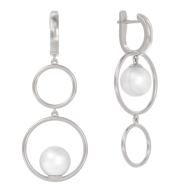 Серьги подвесные 1049632-01250-2S серебро