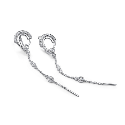 Серьги подвесные 02-5556.00КЦ-00 серебро