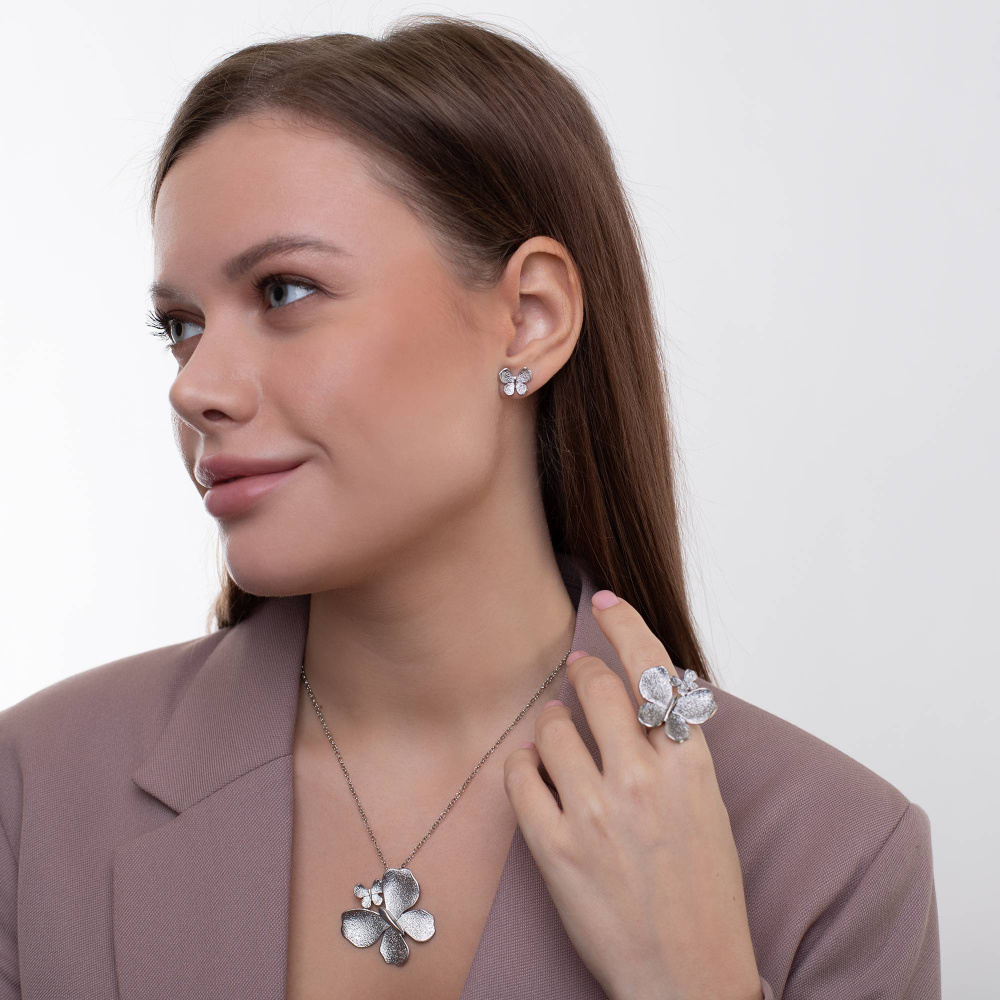 Кольцо AN2263 серебро Бабочка