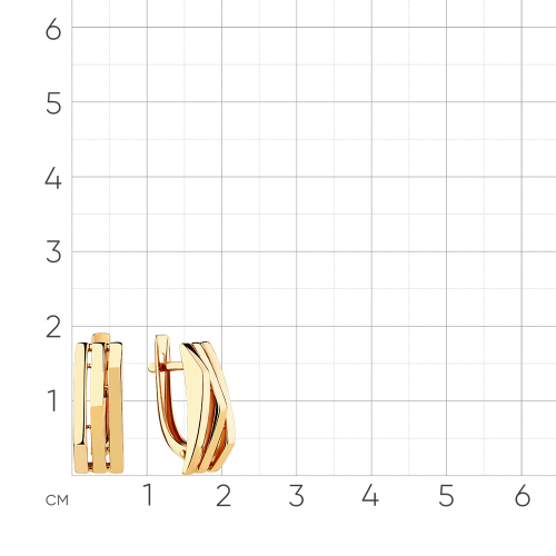 Серьги 002-0483-0000-010 золото