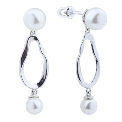 Серьги подвесные 1053292-01250-2S серебро