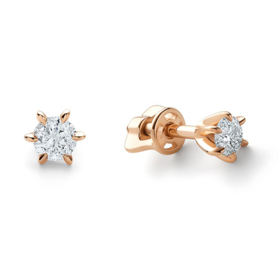 Серьги пусеты 26048-100 золото
