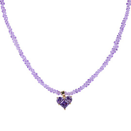 Бусы чокер К-Юкс-80-1С-37 ювелирный сплав Сердце