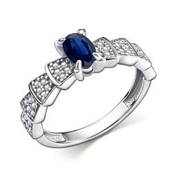 Кольцо один камень 01-5186.000С-00 серебро