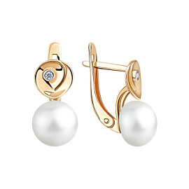 Серьги 290-1-1099Р золото