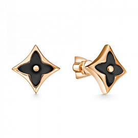 Серьги пусеты 2002853-1 золото Луи Виттон