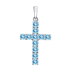 Крест декоративный 92030511 серебро