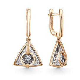 Серьги подвесные 02-11-51132-31-00-1 золото балалайка