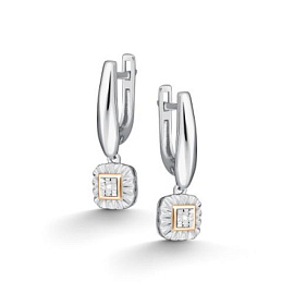 Серьги подвесные 02-5473.000Б-00 серебро