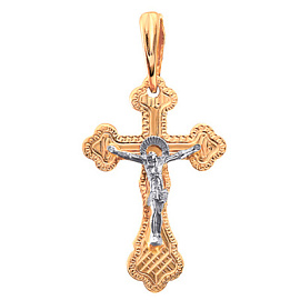 Крест христианский 810-00004-10-00-00-02 золото Полновесный